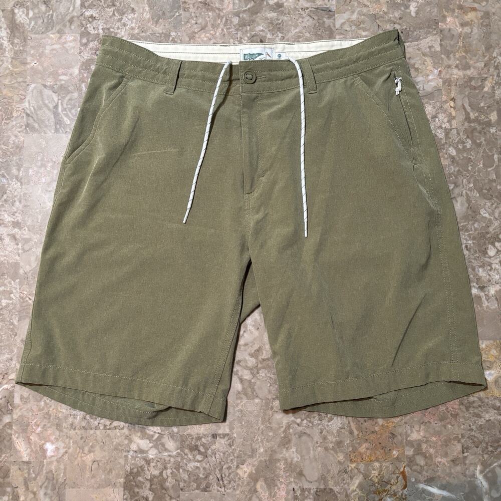 Wellen Cruiser Shorts Mens 34 Green Hybrid Chino 9” Performance Huckberry